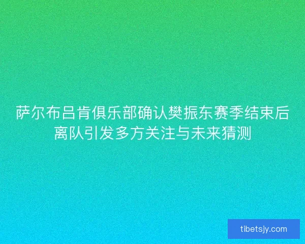 萨尔布吕肯俱乐部确认樊振东赛季结束后离队引发多方关注与未来猜测